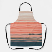 Lichtpfirsich, Koralle und orangefarbenes Muster Schürze (Vorderseite)