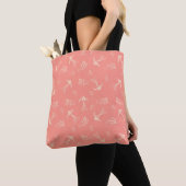 Lichtpfirsichbeutel Blume Muster Tote Beutel Tasche (Von Nahem)