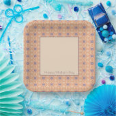 Lichtpfirsiche und Lila Pappteller (Party)