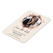 Lichtpfirsichkäfer-Foto Save the Date Magnet (Linke Seite)