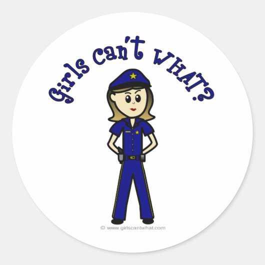 Lichtpolizist Runder Aufkleber (Vorderseite)