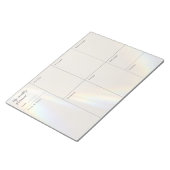 Lichtprisma & beiger minimalistischer Wochenplaner Notizblock (angewinkelt)