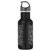 Lichtreflektionen auf Wasser: Schwarz/Weiß Edelstahlflasche (Rückseite)