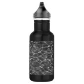Lichtreflektionen auf Wasser: Schwarz/Weiß Edelstahlflasche (Rechts)