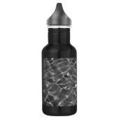 Lichtreflektionen auf Wasser: Schwarz/Weiß Edelstahlflasche (Links)