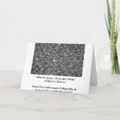 Lichtreflektionen auf Wasser: Schwarz/Weiß Karte (Rückseite)