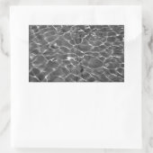Lichtreflektionen auf Wasser: Schwarz/Weiß Rechteckiger Aufkleber (Tasche)