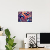 Lichtreflexionen im Flug Poster (Heimbüro)