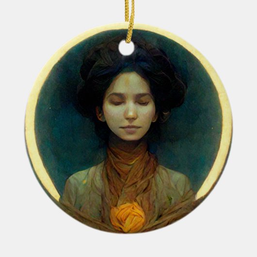 Lichtring 2 Fantasie Sci-fi Keramik Ornament (Vorne)