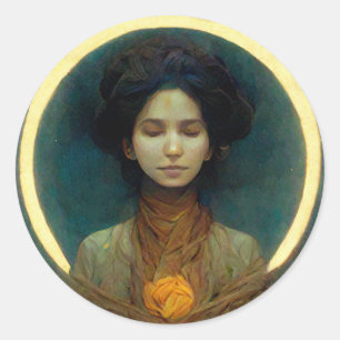 Lichtring 2 Fantasie Sci-fi Runder Aufkleber