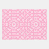 Lichtrosa Abstraktes Herzmuster Geschenkpapier Set (Vorderseite)