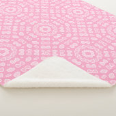 Lichtrosa Abstraktes Herzmuster Sherpadecke (3/4)