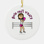 Lichtrosa Boxer Keramikornament (Vorne)