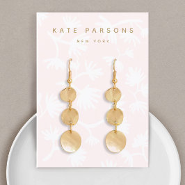 Lichtrosa, florale Schmuckverkleidung Visitenkarte