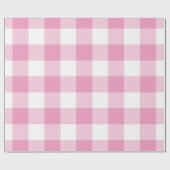 Lichtrosa Gingham-Muster Geschenkpapier (Flach)
