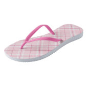 Lichtrosa Kariert Badesandalen (Schrägansicht)