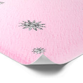 Lichtrosa mit Silberbesteck für Glitzer Poster (Ecke)