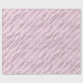 Lichtrosa und Silberstreifen Geschenkpapier (Flach)