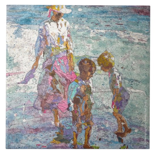 Lichtsammlung © – Feinkeramische Kunstfliese Fliese (Vorderseite)