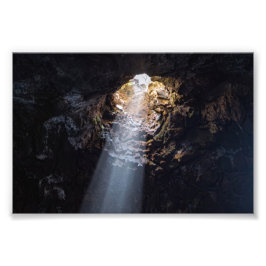 Lichtsäule in der Höhle von Jameos del Agua Fotodruck