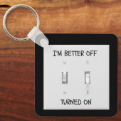 Lichtschalter an der Schlüsselkette eingeschaltet Schlüsselanhänger (Vorderseite)