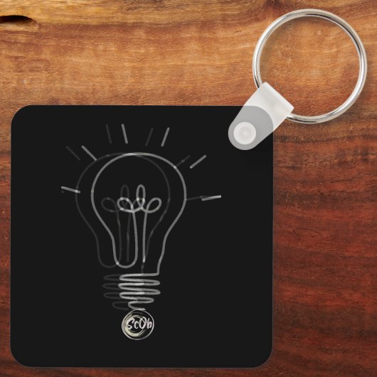 Lichtschalter an der Schlüsselkette eingeschaltet Schlüsselanhänger (Rückseite)