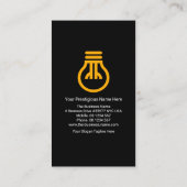 Lichtschalter für Lichtschranke Visitenkarte (Rückseite)