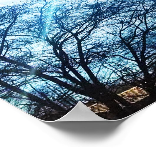 Lichtscheine durch poster (Ecke)