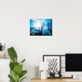 Lichtscheine durch poster (Heimbüro)