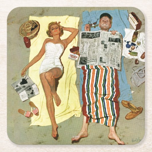 Lichtschutz? Rechteckiger Pappuntersetzer (Vorderseite)