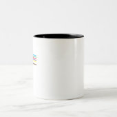 Lichtschwert-Minimalkonstruktion Zweifarbige Tasse (Mittel)