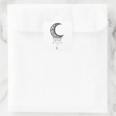 Lichtseite des Mondes Quadratischer Aufkleber (Tasche)