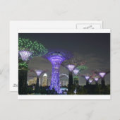 Lichtshow "Gardens by Bay Supertree Grove" Postkarte (Vorne/Hinten)