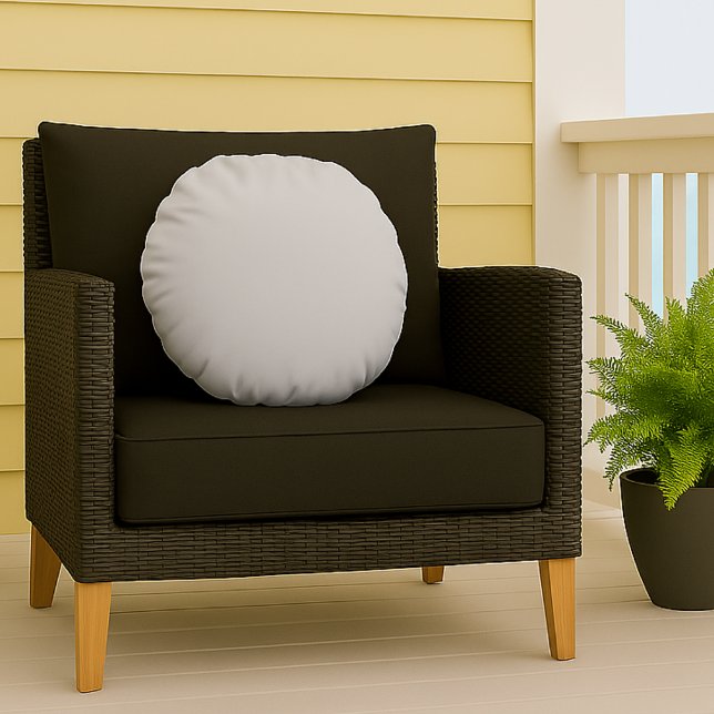 Lichtsilber Graue Solid-Farbe Schlicht schlicht Mi Rundes Kissen (Von Creator hochgeladen)