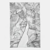 LICHTSILVER MARBLE AGATE GLITZER GLAM GESCHIRRTUCH (Vertikal)