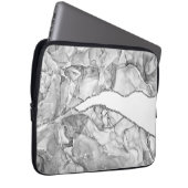 LICHTSILVER MARBLE AGATE GLITZER GLAM LAPTOPSCHUTZHÜLLE (Vorne Rechts)