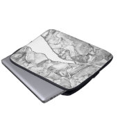 LICHTSILVER MARBLE AGATE GLITZER GLAM LAPTOPSCHUTZHÜLLE (Vorne Knopf)