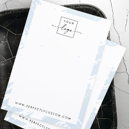 Lichtstaubige blaue Pinselstriche Ohrkarte Visitenkarte