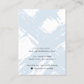 Lichtstaubige blaue Pinselstriche Ohrkarte Visitenkarte (Rückseite)