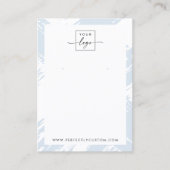 Lichtstaubige blaue Pinselstriche Ohrkarte Visitenkarte (Vorderseite)