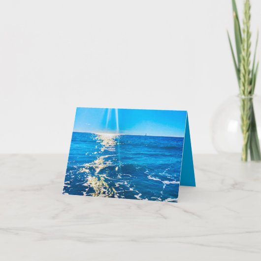 Lichtstrahl auf Meer Karte  (Vorderseite)
