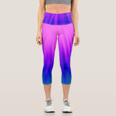 Lichtstrahl - Blau und Rosa Capri Leggings (Vorderseite)