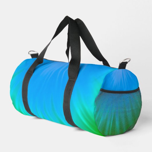 Lichtstrahl - blaues Licht Duffle Bag (Rechte Ecke)