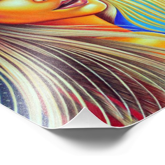 Lichtstrahl Fotodruck (Ecke)