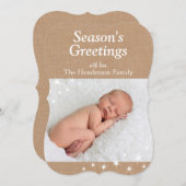 Lichtstrahl - Fotokarte Feiertagskarte (Vorne/Hinten)