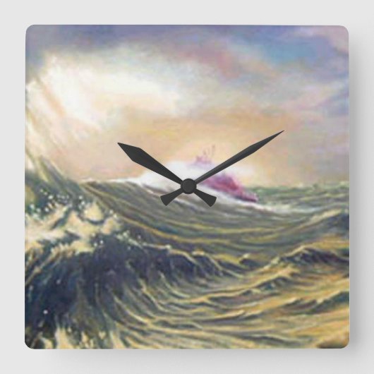 Lichtstrahl Quadratische Wanduhr (Vorderseite)