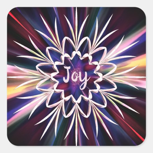 Lichtstrahl! Quadratischer Aufkleber (Vorderseite)