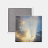 Lichtstrahlen, die durch die Wolken strahlen Magnet (Vorderseite/Rückseite)