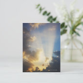 Lichtstrahlen, die durch die Wolken strahlen Postkarte (Stehend Vorderseite)