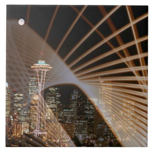 Lichtstrahlen in der Nacht Fliese